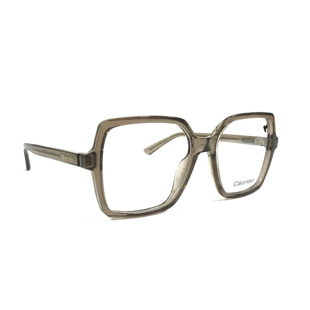 Calvin Klein Eyeglasses Frames CK25547 200 Transparent Brown Hexagonal 54-17-145
